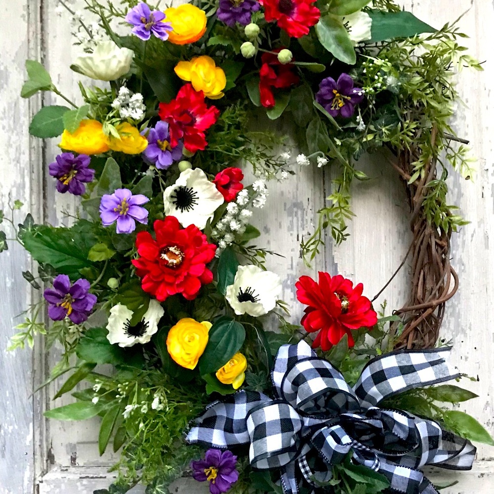 Handcrafted farmhouse wreath